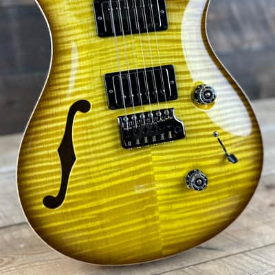 PRS Wood Library Custom 24 Semi-Hollow Flame Maple 10 Top Korina Body/Neck Ebony FB - Livingston Lemondrop 394891 image 6