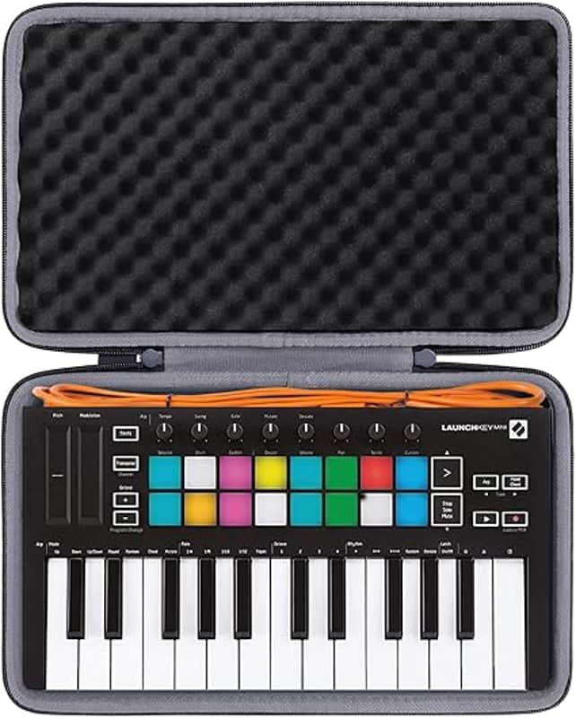 Hard Travel Case Replacement for Novation Launchkey Mini MK3 / FLkey Mini 25-Key MIDI Keyboard Controller image 1