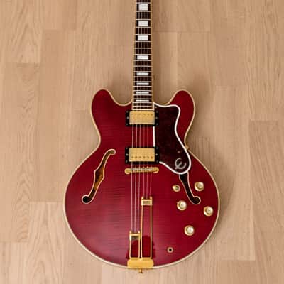 1993 Epiphone Sheraton Vintage Guitar Cherry, 100% Original w/ Case, Japan Terada image 2