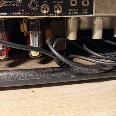 Fender Bassman 2-Channel 50-Watt Guitar Amp Head 1964 - 1967 - Black Panel image 10