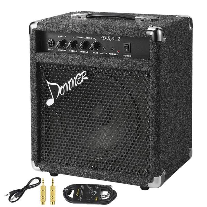 25 Watt Bass Guitar Amplifier DBA Electric Practice Bass Combo AMP with Cable Power Cord image 1