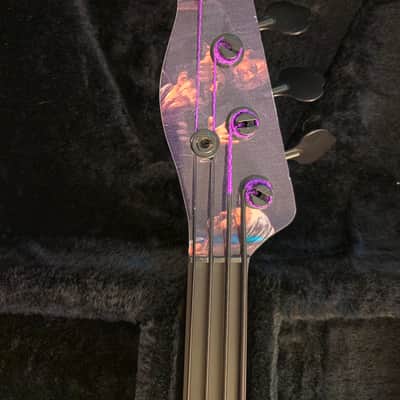 Moses graphite Seymour Duncan Basslines ABM Hipshot Lefty fretless bass 2000s - Yellow image 3