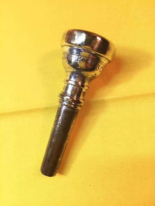 New York Bach-Bb Cornet Mouthpiece-6C-c.1940's-Good Condition-Needs Plating image 1