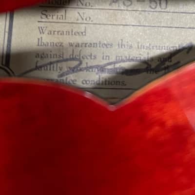 Used Ibanez 1981 MIJ Artist AS-50 Semi Hollow Electric Guitar with Case - Red image 13