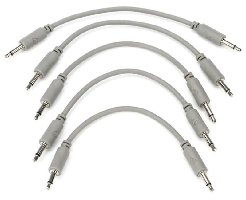 Black Market Modular Eurorack Patch Cables (9cm - Grey - 5 Pack) image 1