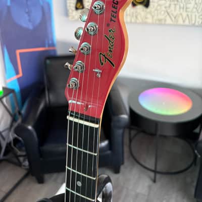 Fender Limited Edition thinline telecaster - fiesta red and white image 4
