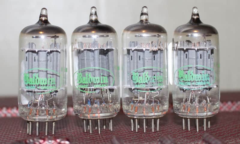 SYLVANIA 12AX7 ECC83 PERFECT MATCH QUARTET LONG PLATE HALO GETTER TEST NOS+++ MINTY VINTAGE 1961 image 1