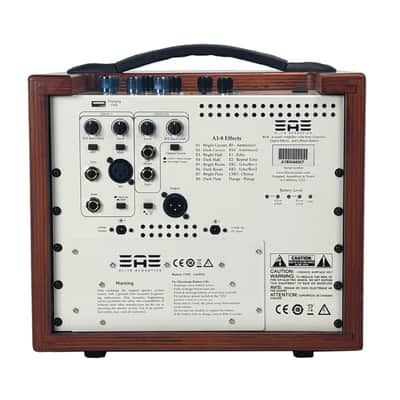Elite Acoustics EAE A1-8 Compact Rechargeable 80 W Acoustic Amplifier with 3 Chan/LFP Battery WOOD image 5