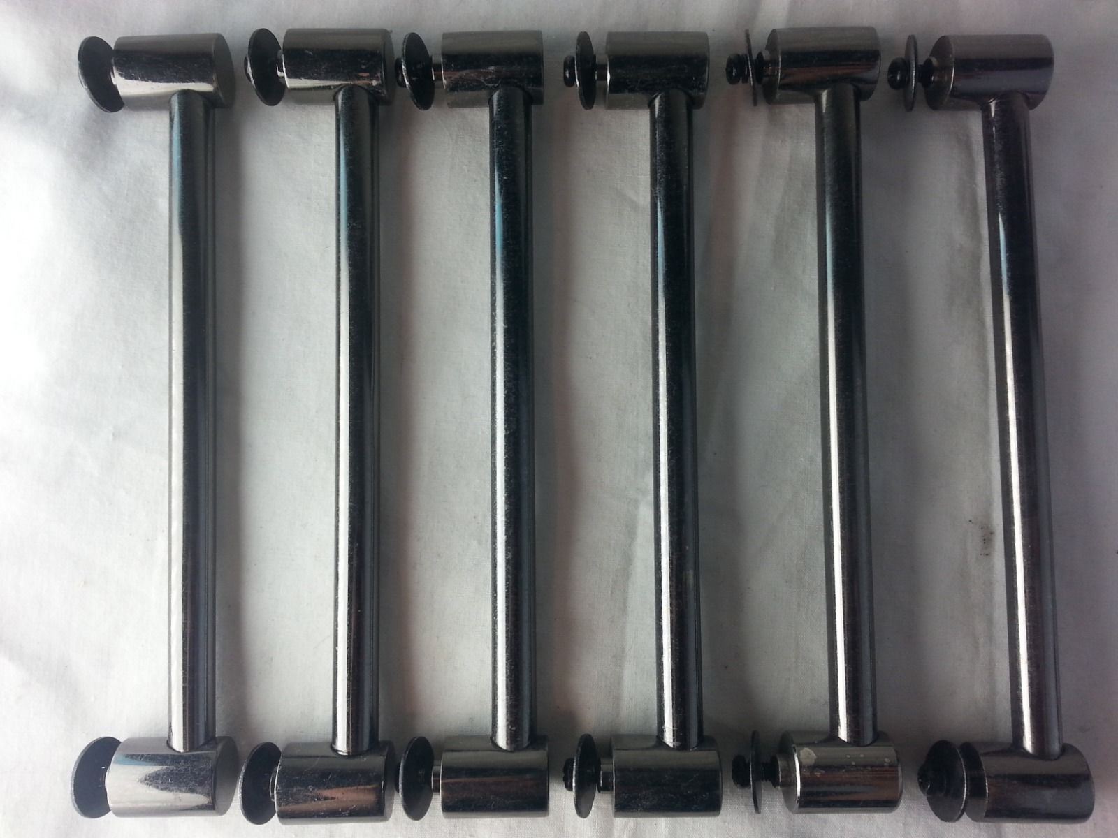 Custom 6x Tube Lugs Black Nickel 6"Hole Spacing 10/12/13" Toms Drums Set/Kit* - Fair / 6.95/24.95 — main photograph