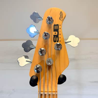 Sterling SUB StingRay Ray5 5-String Bass Guitar Black Maple Fingerboard image 5