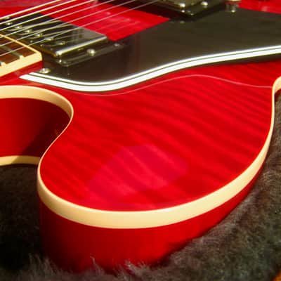 ♚ GEM !♚ 2013 Gibson ES-335 Dot Figured LEFT HANDED ♚ CHERRY 'AAA' FLAME ♚ 60's Neck *Lefty image 5