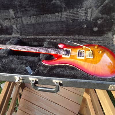 1999 PRS Custom 24 Artist model - Dark Cherry Sunburst highly flamed curly maple image 4