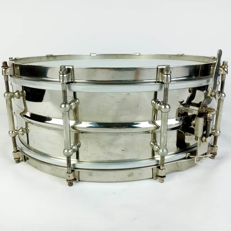 Slingerland 5x14"Artists#131 10Lug Nickel-Brass NOB Pre-Radio King Snare Drum30s image 1
