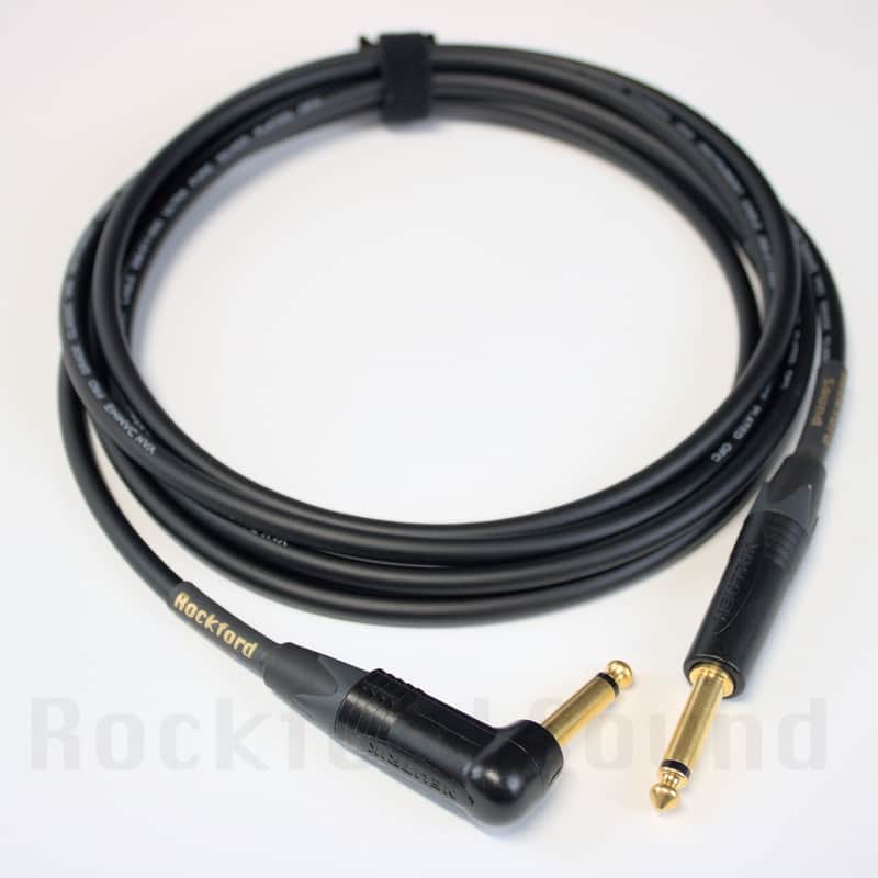 Van Damme XKE Pro Studio Guitar Cable | 10 FT | Straight to Right Gold Neutrik image 1
