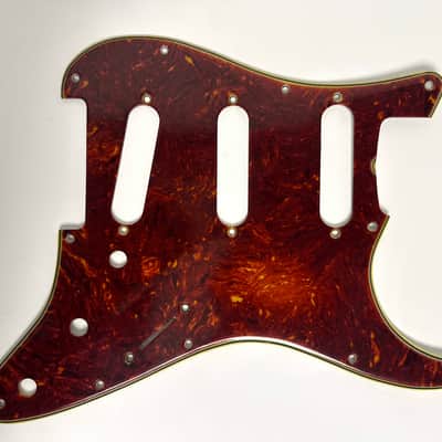 RebelRelic Stratocaster 100% Celluloid Tortoise Pickguard - Red Strat Guard - Vintage - Aged Relic image 1