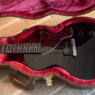 Gibson Les Paul Junior - Ebony. Upgraded pickup, Tuners, Pickguard and Aged Finish Checking. image 4