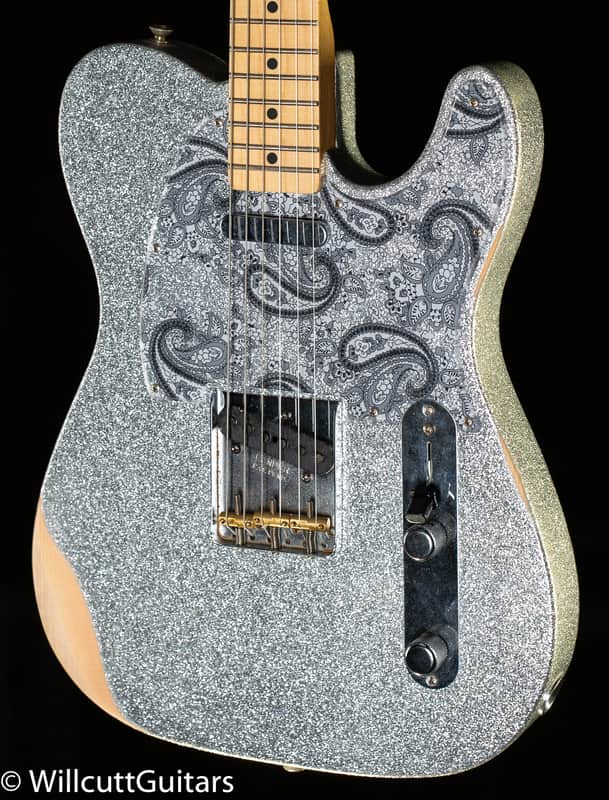 Fender Brad Paisley Road Worn Telecaster, Maple Fingerboard, Silver Sparkle (193) image 1