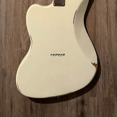 Big River “Jazzcaster” • Aged Vintage White over Met.Copper Nitro • Aged Maple/Rosewood/Binding/Blocks/Matching Headstock • A5P90 image 14