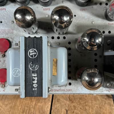 Newcomb H-50 PA head guitar amp 1950's - Silver image 11