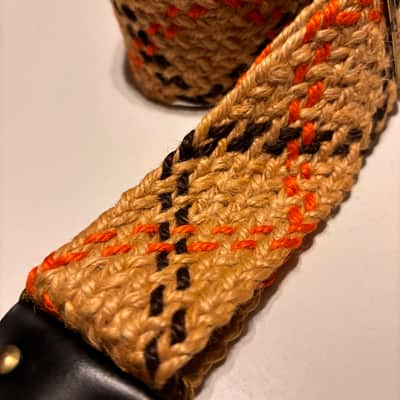 ACE style strap hemp burlap 1960's vintage image 2