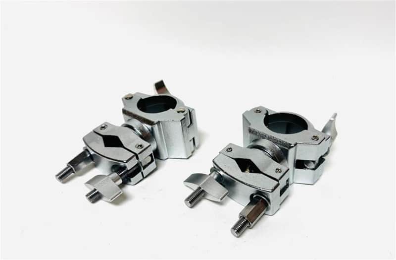 Pair of Chrome 1.5” Rack Clamp Bracket Cymbal Arm Holder Mount image 1