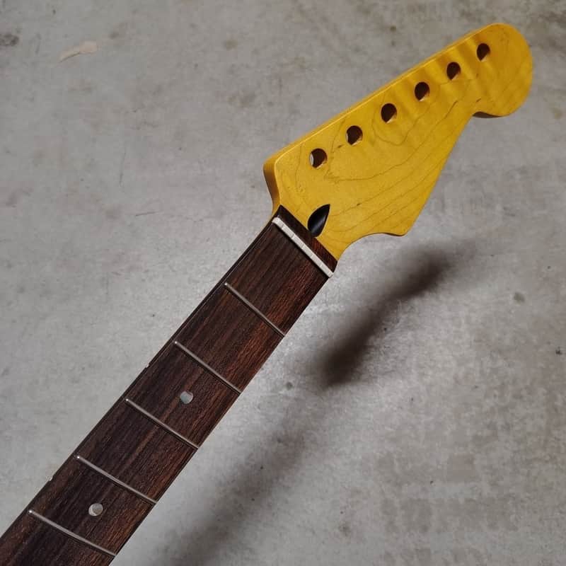 Tinted Flame Maple Strat Neck fits fender Stratocaster body 22 frets image 1