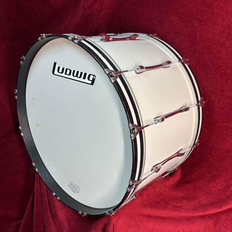 Ludwig Classic Maple 26” Marching Bass Drum 26” x 14” - White image 1