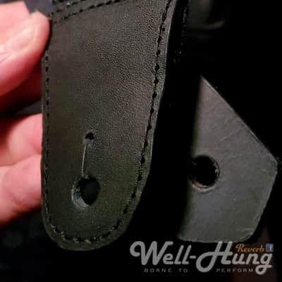 Well-Hung Snakes in My Brain "Midnight Blue" Python 3" wide padded guitar strap image 2