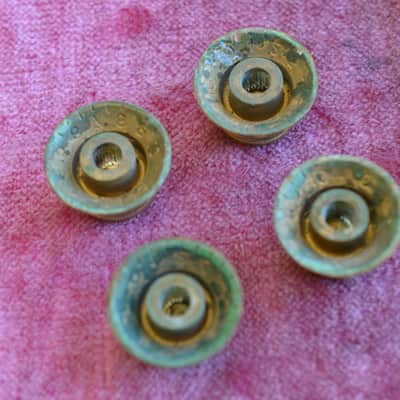 Vintage 1960s Gibson Gold Reflector Knob Set ES-335 SG Standard Custom Les Paul image 12