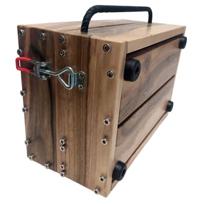 4U / 56hp LUNA Eurorack Case + LID • Walnut • Rails + Trheaded strips • Unpowered • Ready to ship image 12