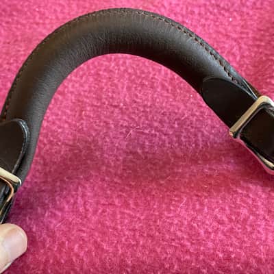 Leather BROWN buckle handle for Gibson case Guild Gretsch TKL Les Paul L5 es 275 SG Flying V / replaces figure 8 handle image 9