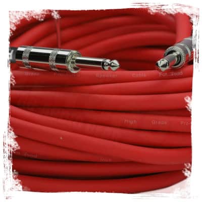 FAT TOAD 25ft 1/4" Speaker Cables (Red-FlexPRO Series) 2-Pack – Audio Patch DJ Cords with Male Jack Connectors, 12 AWG Wire for Amp & Studio Gear image 13