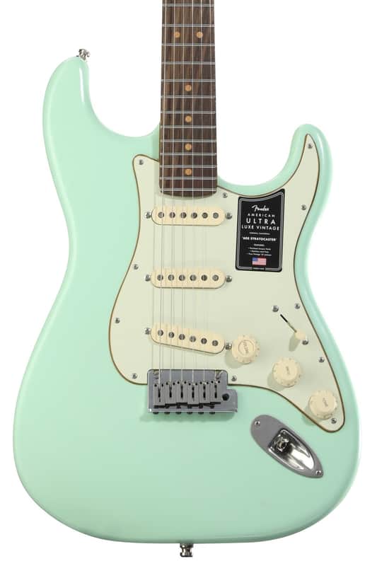 Fender American Ultra Luxe Vintage '60s Stratocaster Electric Guitar - Surf Green  Heirloom Lacquer