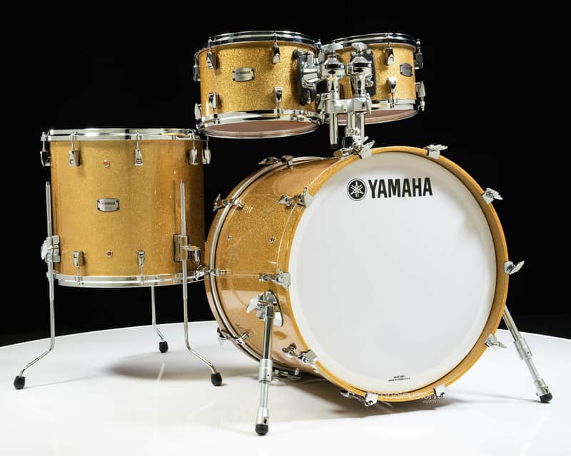 Used Yamaha Absolute Hybrid Maple Shell Packs Gold Champagne Sparkle, Shell Pack Configurations:10/12/16/22 image 1