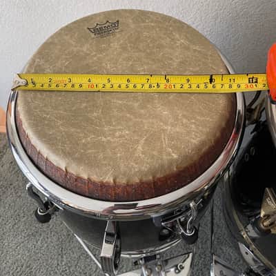 Latin Percussion Carlos “Patato” Valdez Congas Fiberglass Mid-90s - Black with stands image 8