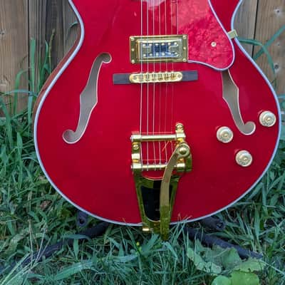 Nashville L5 Electric Guitar Hollow Body  Flamed Maple Jazz Guitar Bigsby image 5