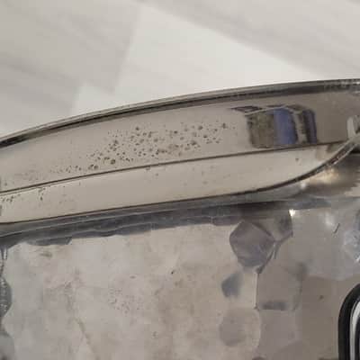 RARE Vintage Tama Hand Hammered 3mm aluminum 14x5.5 Snare drum PA355H image 5