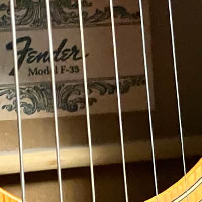 Fender F35 Acoustic Vintage Dreadnaught Japan circa 1970's image 4