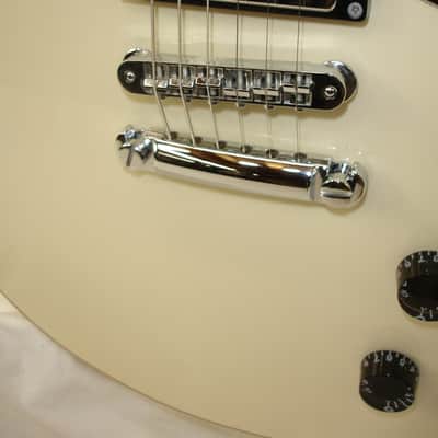 D'Angelico Premier Atlantic Single Cutaway HH with Stoptail Electric Guitar, Antique White w/ Bag image 5