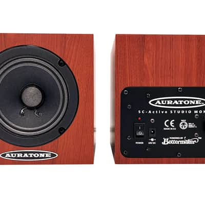 Auratone 5C Active 50-Watt 4.5" Super Sound Cube Studio Monitor Pair Woodgrain image 6