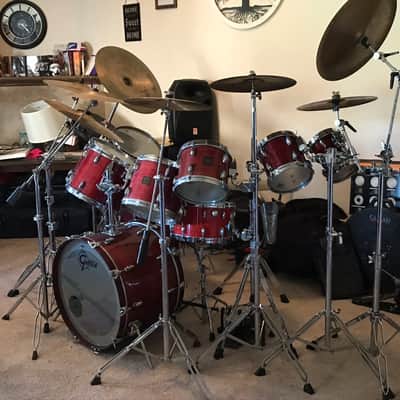 Gretsch Drum Jasper maple USA 1982 Wine red image 2