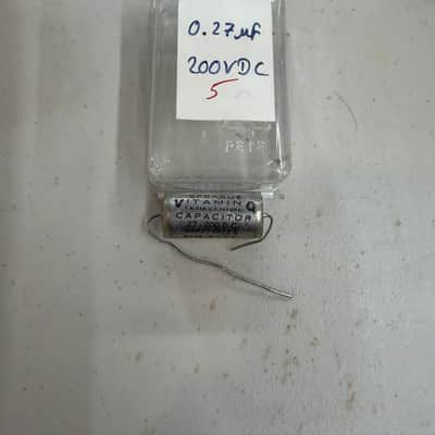 NOS Vintage Lot of 3 Sprague VitaminQ Metal Film Tone Amp Capacitors 0.01uF 0.1uF 0.27uF image 1