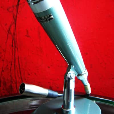 Vintage RARE 1960's NEAT TM-10 dynamic omni-directional microphone High Z w cable & stand Lafayette Calrad Aiwa image 5