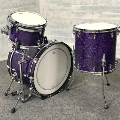 Gretsch Broadkaster 3pc Drum Set 22/12/16 Purple Marine Pearl image 2