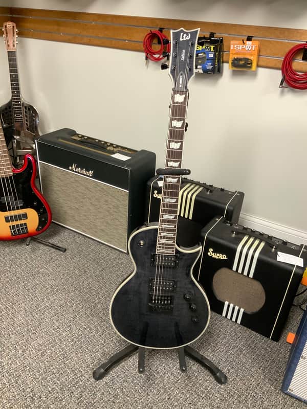 ESP LTD EC-1000 Evertune FM 2015 - Present - See Thru Black image 1