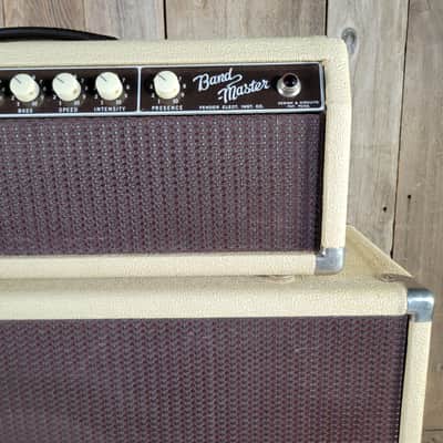 Fender  Bandmaster 6G7 1961 Vintage Amp w/ Tone Ring Cab - White image 9