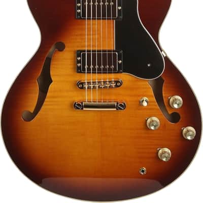 Yamaha SA2200 Semi-Hollow Electric Guitar, Ebony Fingerboard, Violin Sunburst image 2