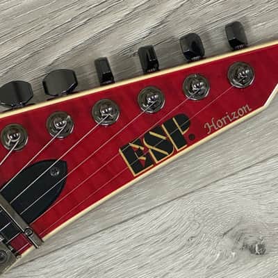 ESP Horizon FR-II Trans-Red Quilted Maple Top image 3