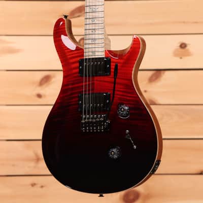 Paul Reed Smith Custom 24 Wood Library - Fire Red to Gray Black Fade-24 0386441 image 3