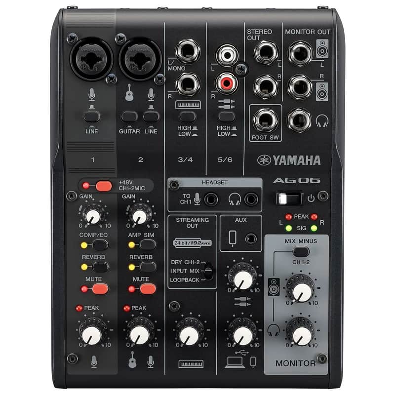 Yamaha AG06 MKII 6 Channel Analog Mixer | Reverb